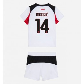 AC Milan Luka Modric #14 Replika Bortatröja Barn 2025-26 Kortärmad (+ Korta byxor)